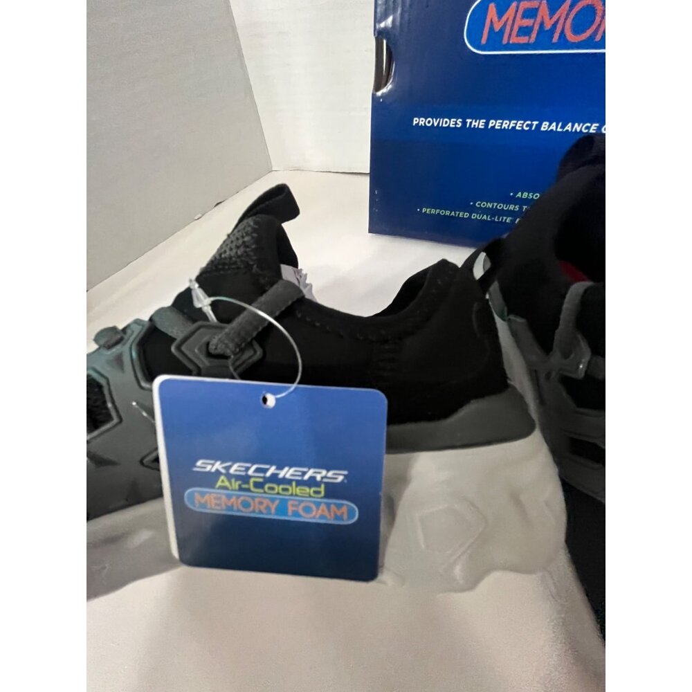 SKECHERS TECHNO STRIDES WORIZO Boy’s SHOEs, Black, Sz. 13 - Picture 10 of 11